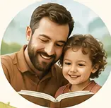 James reading with his child